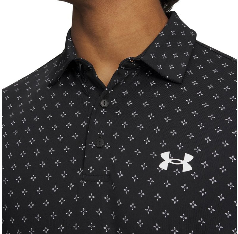 Under Armour Playoff 3.0 Printed pánské polo, černo/bílé