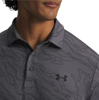 Under Armour Playoff 3.0 Printed pánské polo, castlerock/black