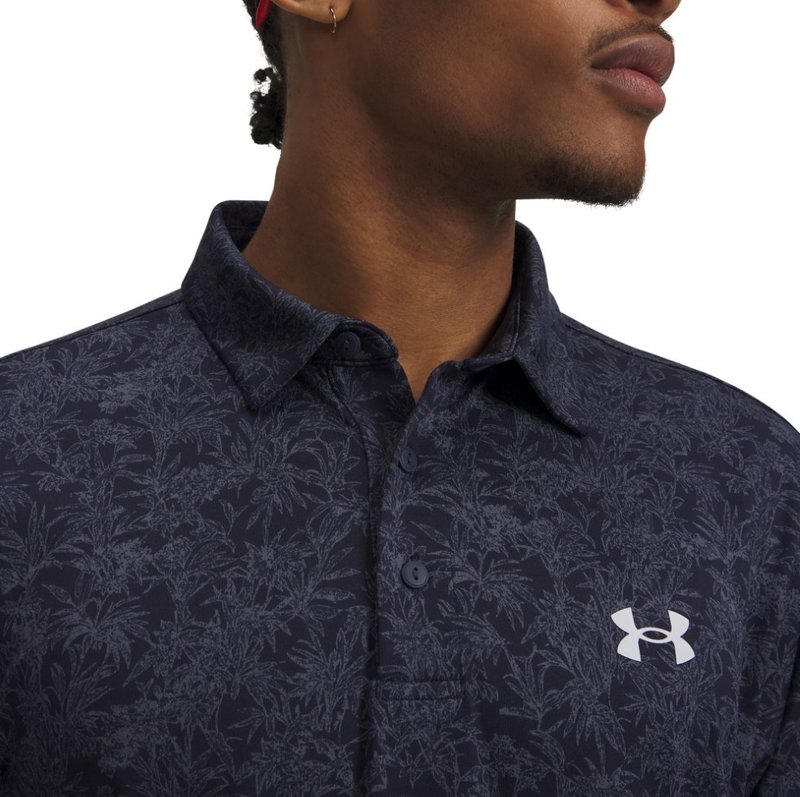 Under Armour Playoff 3.0 Printed pánské polo, midnight navy/white