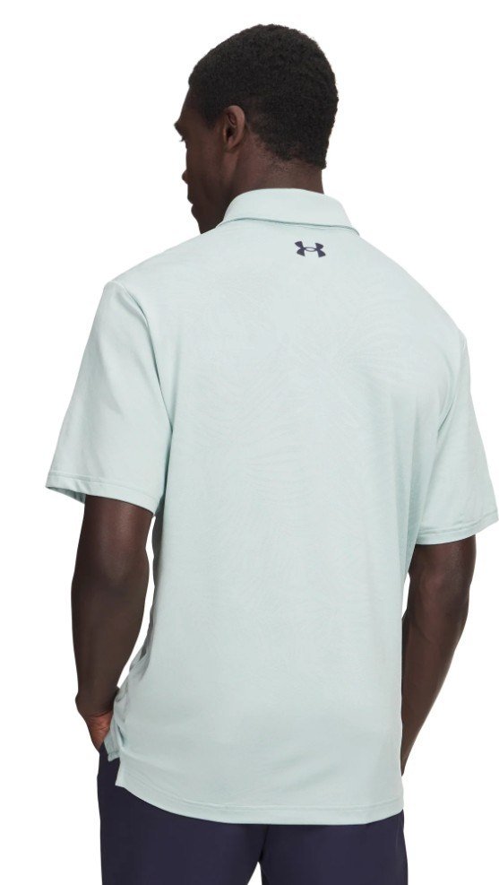 Under Armour Playoff Jacquard pánské polo, enamel blue/illusion green