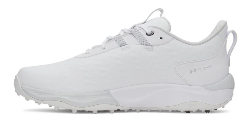 Under Armour Drive Pro Clone Spikeles pánské golfové boty, white/mettalic gunmetal