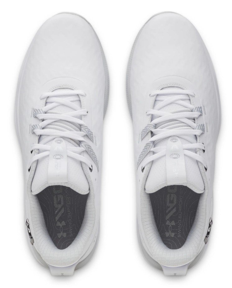 Under Armour Drive Pro Clone Spikeles pánské golfové boty, white/mettalic gunmetal