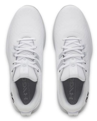 Under Armour Drive Pro Clone Spikeles pánské golfové boty, white/mettalic gunmetal