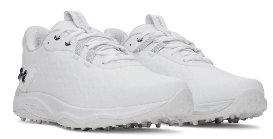 Under Armour Drive Pro Clone Spikeles pánské golfové boty, white/mettalic gunmetal
