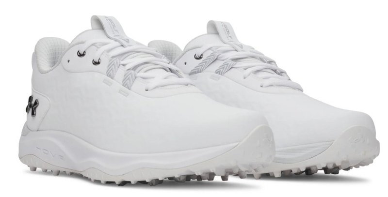 Under Armour Drive Pro Clone Spikeles pánské golfové boty, white/mettalic gunmetal