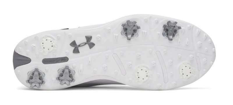 Under Armour Drive Fade 2 pánské golfové boty, white/titan gray/metallic silver