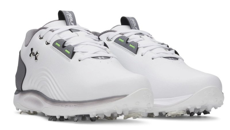 Under Armour Drive Fade 2 pánské golfové boty, white/titan gray/metallic silver