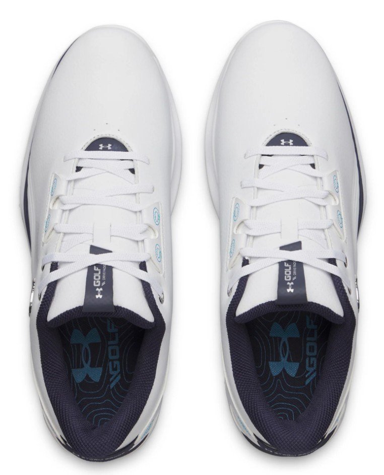 Under Armour Drive Fade 2 Spikeless pánské golfové boty, white/metallic silver
