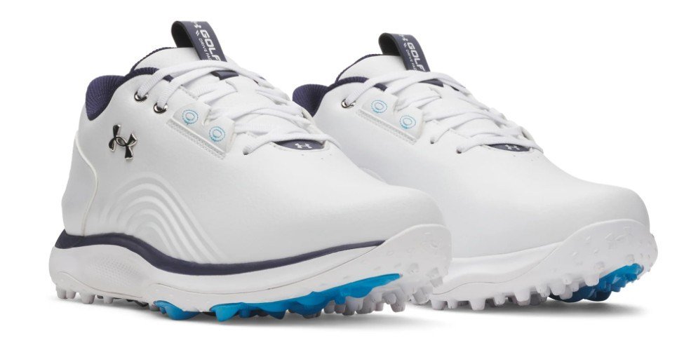 Under Armour Drive Fade 2 Spikeless pánské golfové boty, white/metallic silver