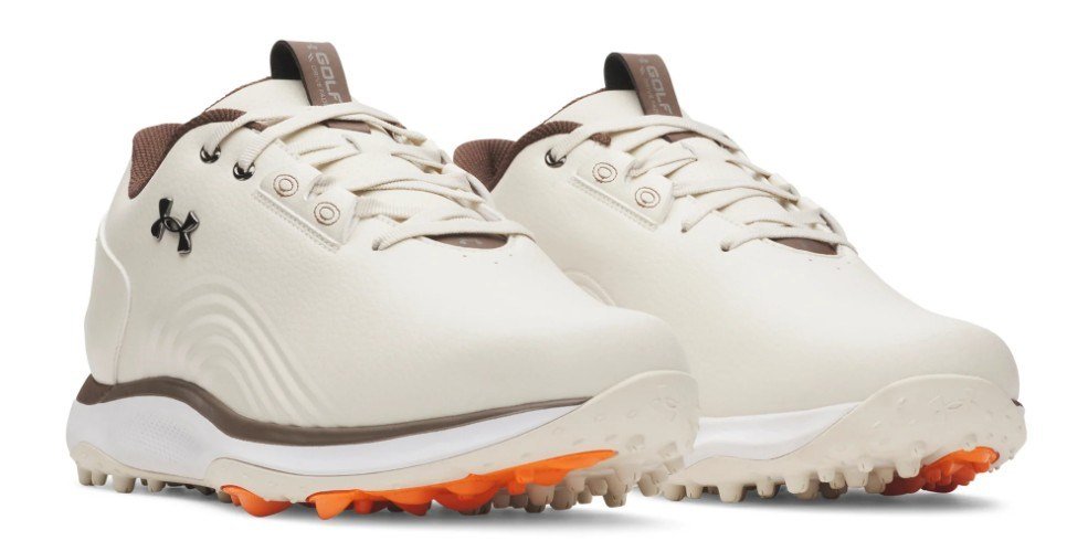 Under Armour Drive Fade 2 Spikeless pánské golfové boty, stone/metallic silver
