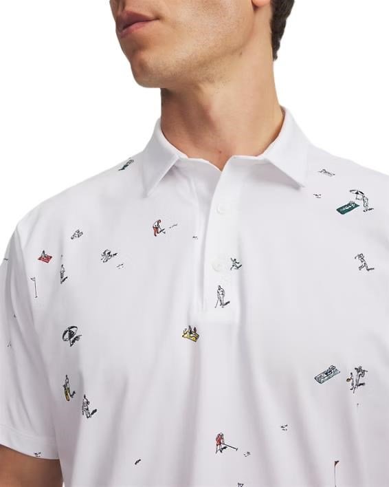 Under Armour ArmourDry Printed pánské polo, bílé