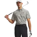 Under Armour Drive Chill Printed pánské polo, titanium/clay green/black
