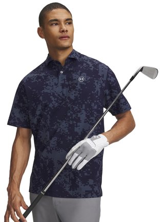Under Armour Drive Chill Printed pánské polo, midnight navy/halo grey