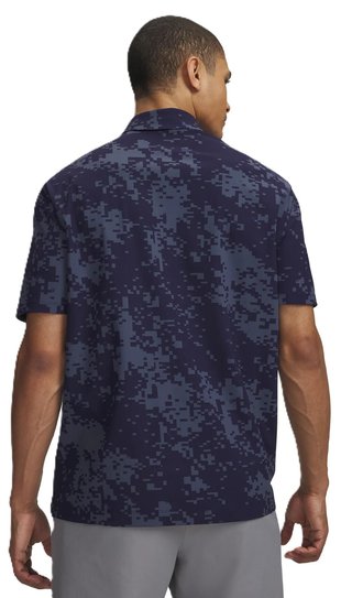 Under Armour Drive Chill Printed pánské polo, midnight navy/halo grey