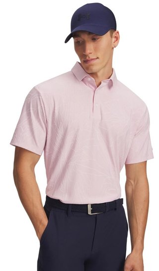 Under Armour Dry Jacquard pánské polo, prime pink/pink dusk