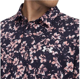 Under Armour Matchplay Printed pánské polo, midnight navy/posh pink