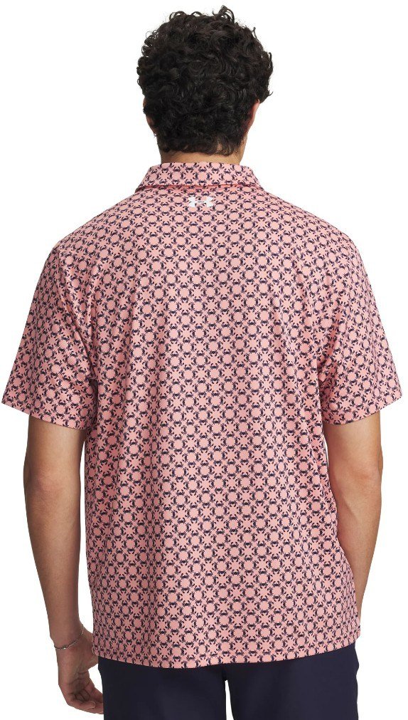 Under Armour Matchplay Printed pánské polo, posh pink/midnight navy