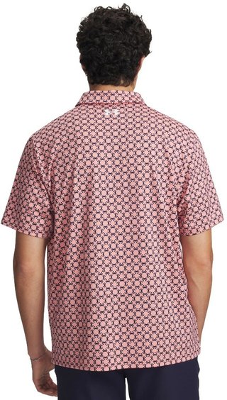 Under Armour Matchplay Printed pánské polo, posh pink/midnight navy