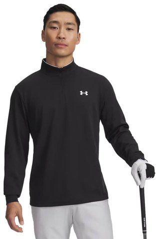 Under Armour MatchPlay 1/4 Zip pánská ikona, černo/bílá