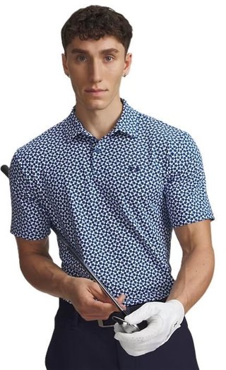 Under Armour T2G Printed pánské polo, modro/bílé