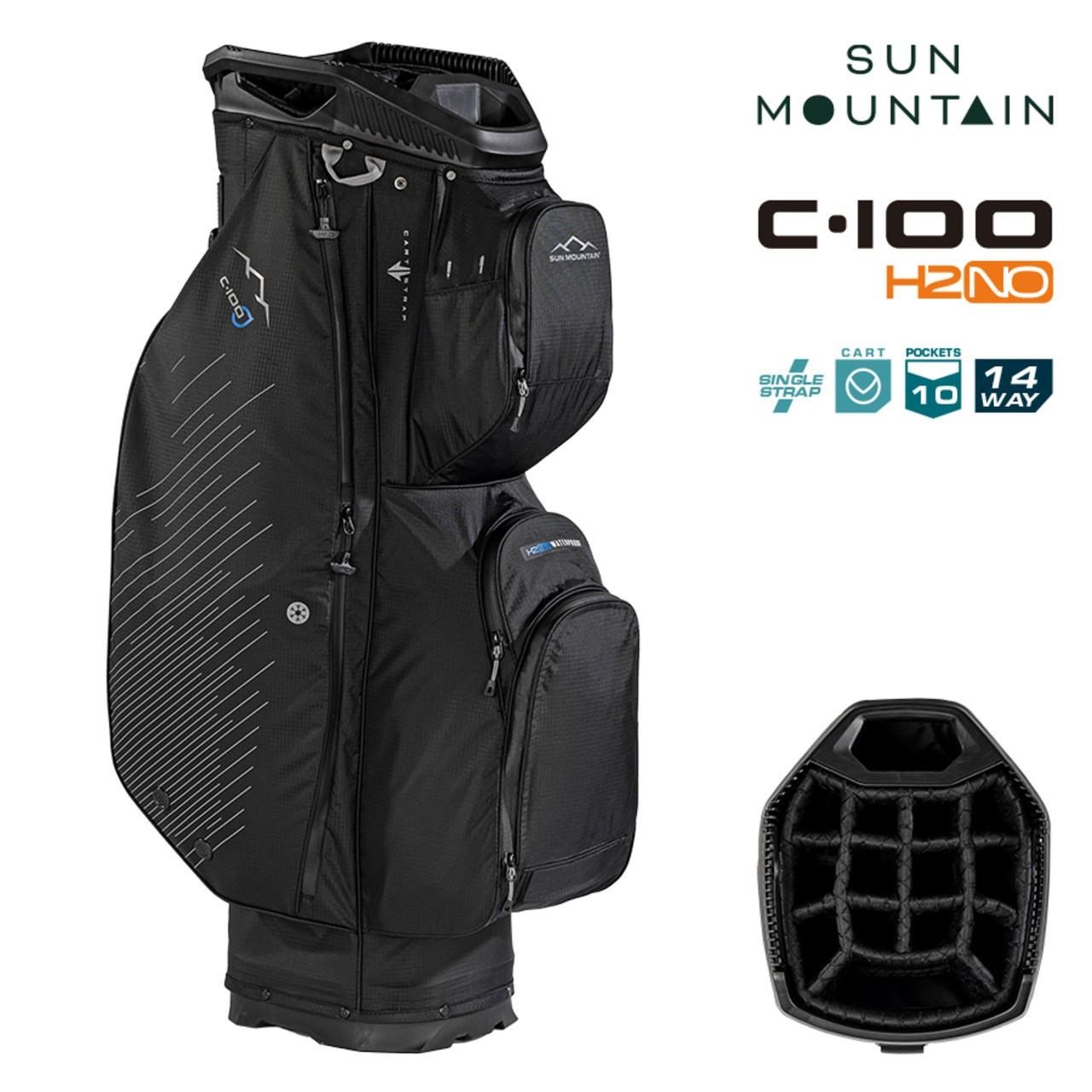 Sun Mountain H2NO C100 Waterproof cart bag 14 WAY, black