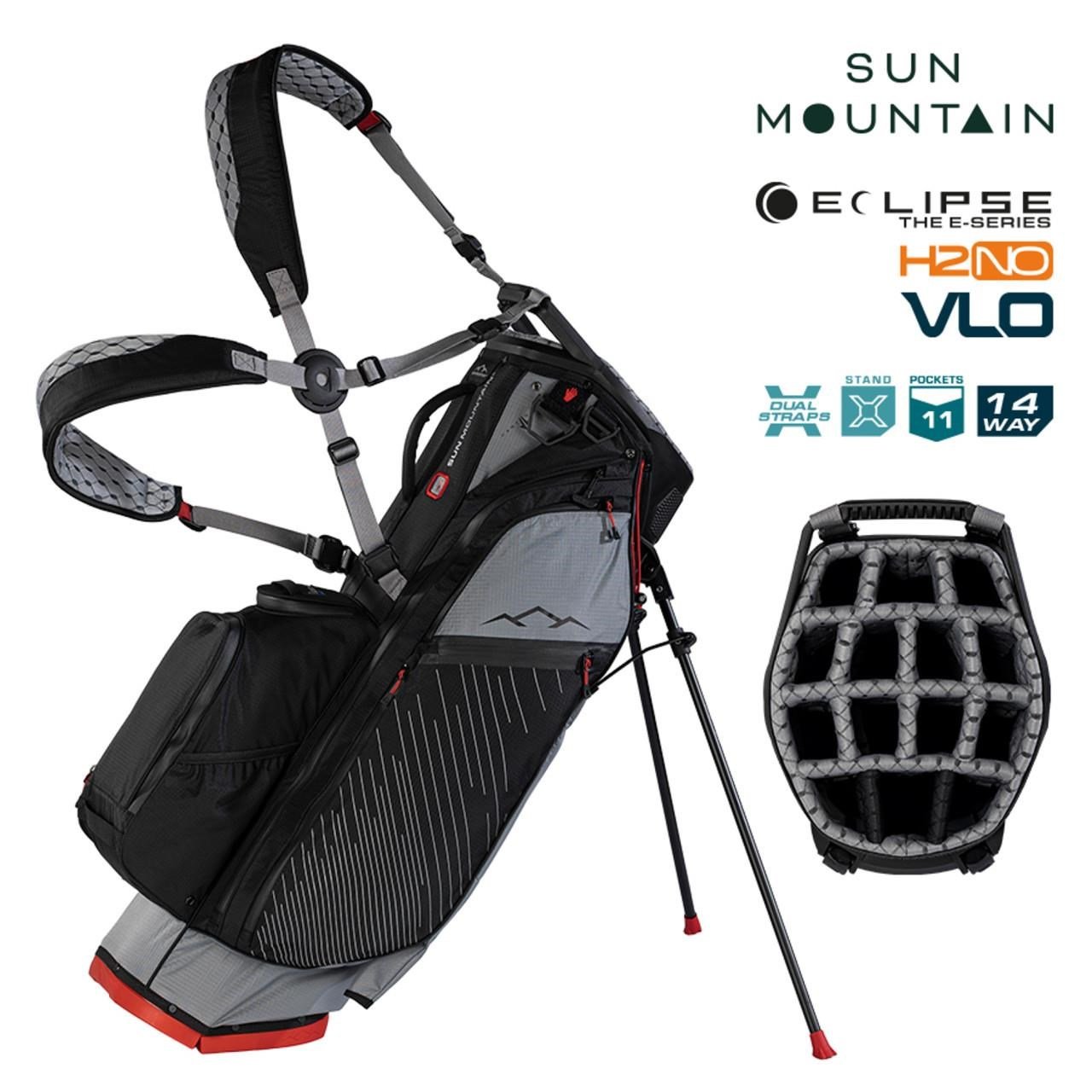 Sun Mountain H2NO  E-4.5 14 WAY VLO Waterproof stand bag, nickel/black/red