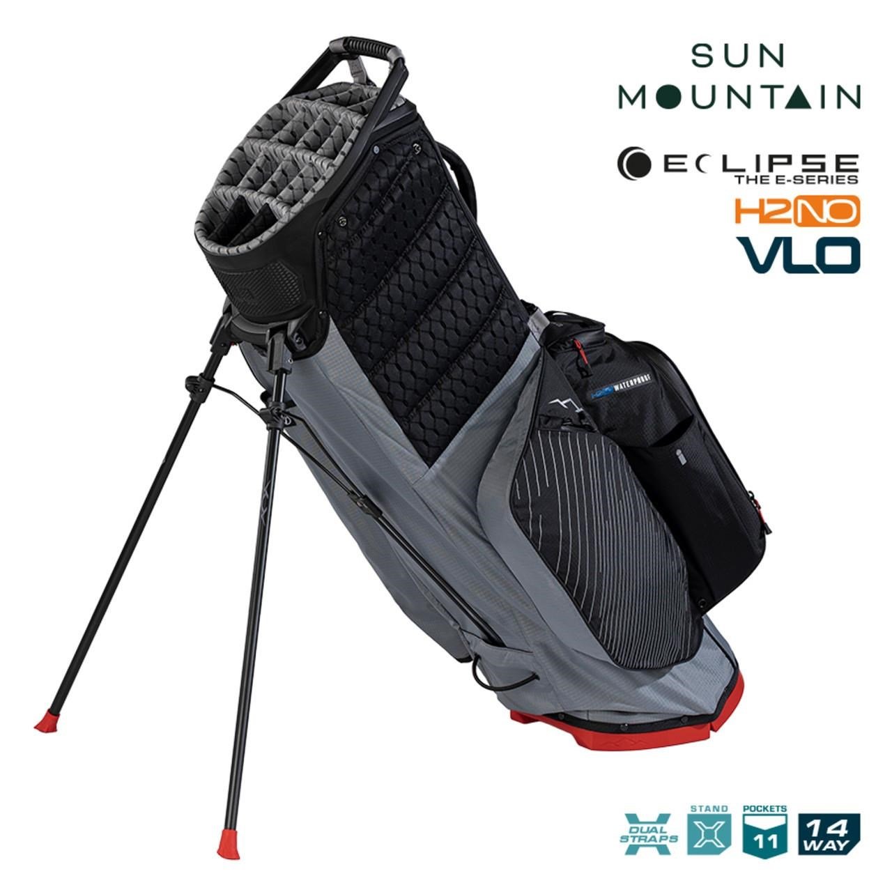 Sun Mountain H2NO  E-4.5 14 WAY VLO Waterproof stand bag, nickel/black/red