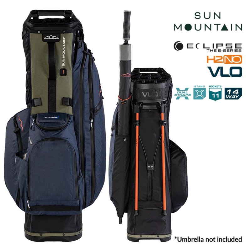 Sun Mountain H2NO  E-4.5 14 WAY VLO Waterproof stand bag, black/ink/olive