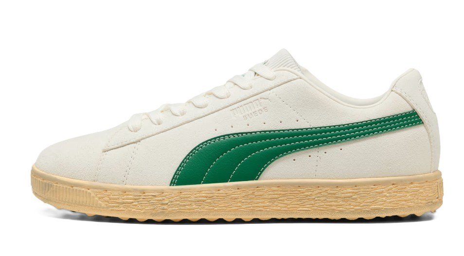 Puma Suede 30904 pánské golfové boty, warm white/luso green