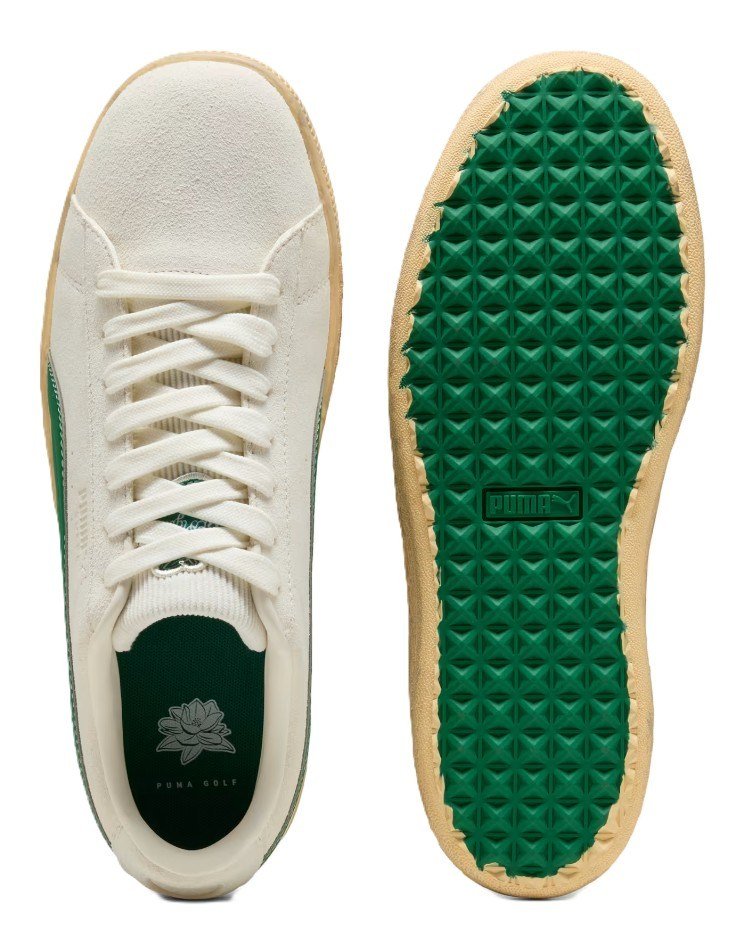 Puma Suede 30904 pánské golfové boty, warm white/luso green