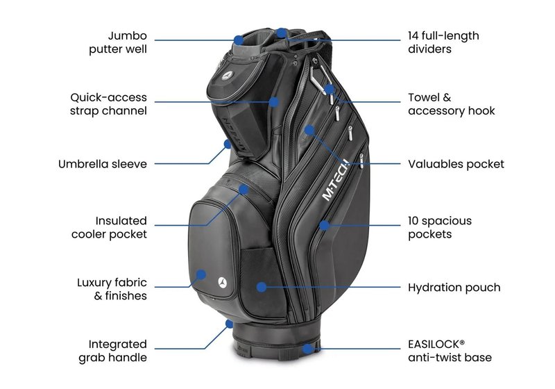 Motocaddy NEW M-TECH cart bag, černý