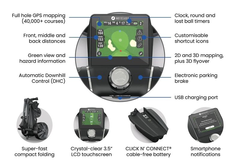 Motocaddy NEW M5 GPS DHC elektrický vozík, Ultra Lithium