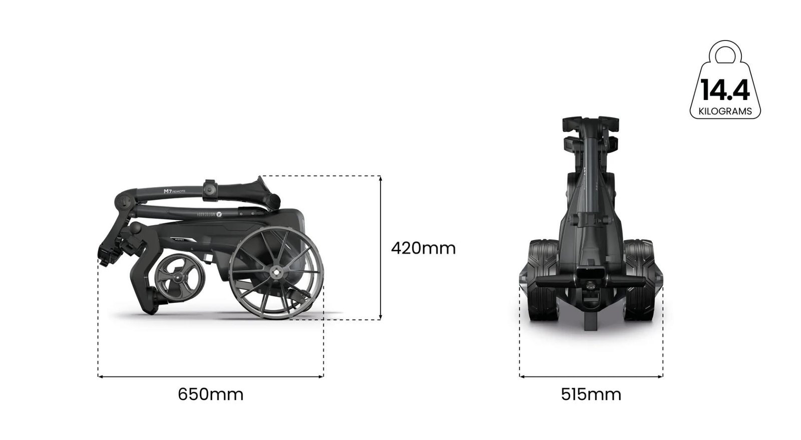 Motocaddy NEW M7 REMOTE DHC elektrický vozík
