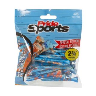 Pride Sports Special Edition Paint Splatter Tees dřevěná týčka, 69mm, 45ks, modro/oranžová