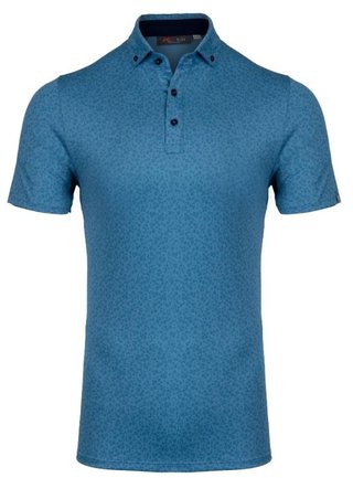 KJUS Lance Printed pánské polo, atlas blue