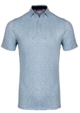 KJUS Lance Printed pánské polo, riverbank/white