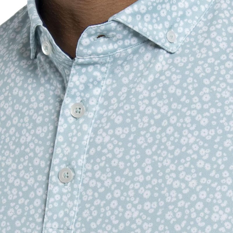 KJUS Lance Printed pánské polo, riverbank/white