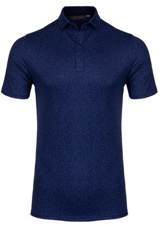 KJUS Lance Printed pánské polo, atlanta blue