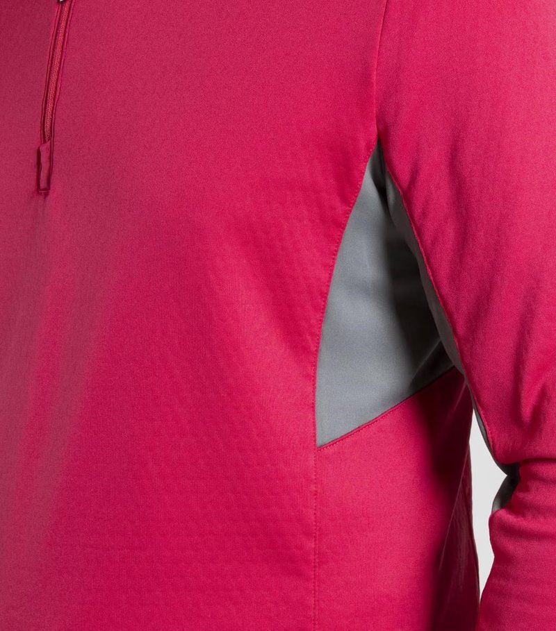 KJUS Hydraulic Midlayer Half-Zip pánská mikina, rhubarb/pewter