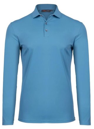 KJUS Cool Point Longsleeve pánské polo s dlouhým rukávem, atlas blue