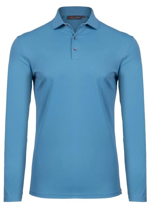 KJUS Cool Point Longsleeve pánské polo s dlouhým rukávem, atlas blue