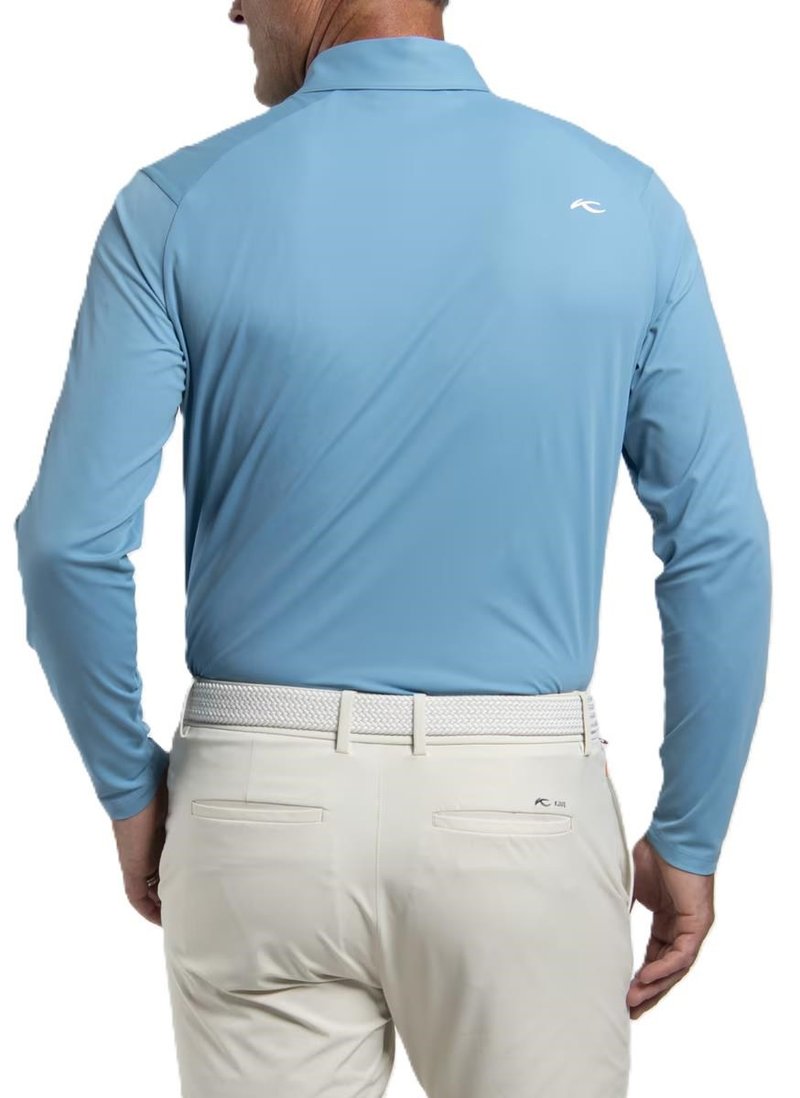 KJUS Cool Point Longsleeve pánské polo s dlouhým rukávem, atlas blue