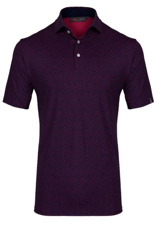 KJUS Golfer pánské polo, rhubarb/atlanta blue