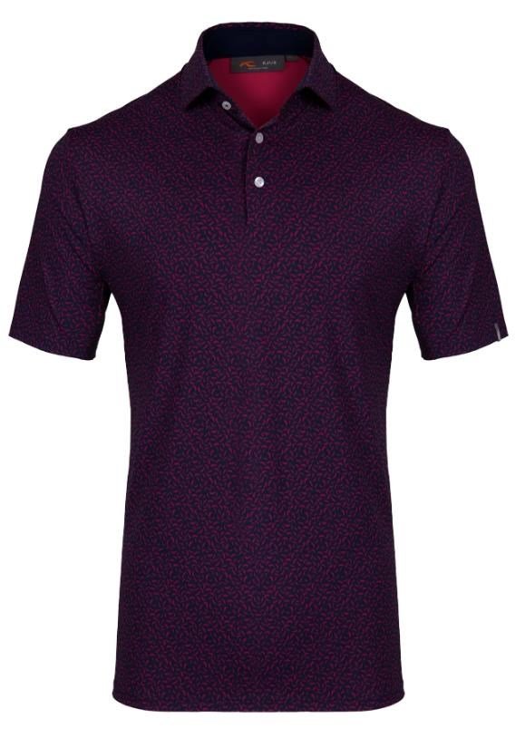 KJUS Golfer pánské polo, rhubarb/atlanta blue