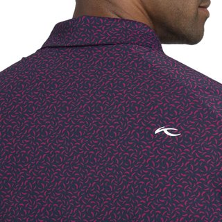 KJUS Golfer pánské polo, rhubarb/atlanta blue