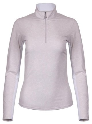 KJUS Sunshine Printed Half-Zip dámská mikina, oyster/white