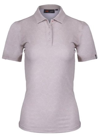 KJUS Enya Printed dámské polo, oyster/white
