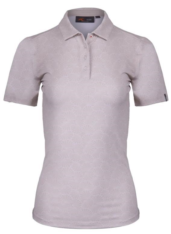 KJUS Enya Printed dámské polo, oyster/white