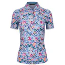 KJUS Enya Printed dámské polo, white/poolside