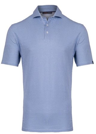 KJUS Hollow Pima Print pánské polo, white/catamaran
